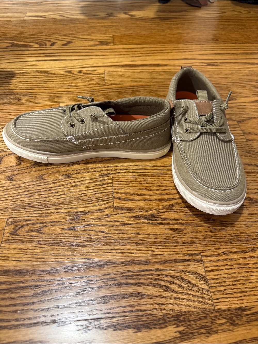 NWT Nordstrom Boys Canvas Boat Shoes in Tan - size 3